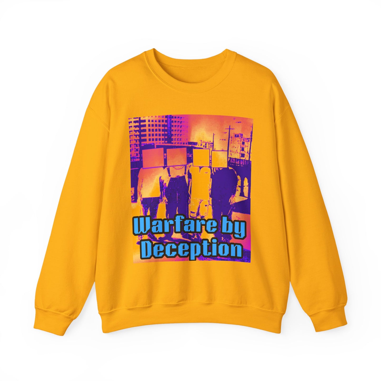 'Warfare by Deception Cozy Crewneck, Unisex Casual Wear, Streetwear, Gift for Artists, Layering