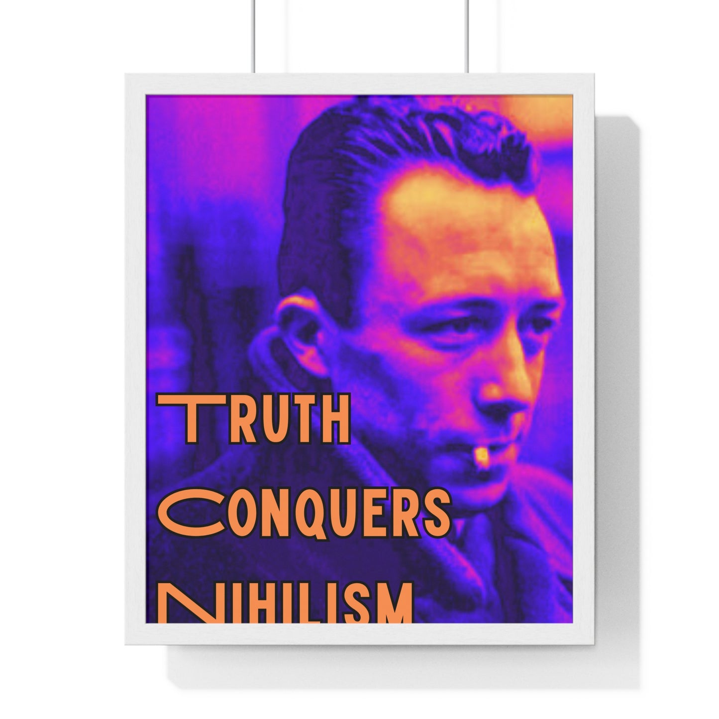 Nihilism Framed Wall Art, Vintage Poster for Home Decor, Inspirational Quote Print, Unique Art Gift, Modern Living Room Decoration