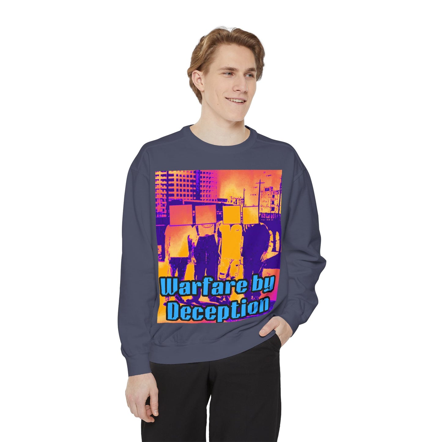Warfare by Deception Unisex Garment-Dyed Sweatshirt