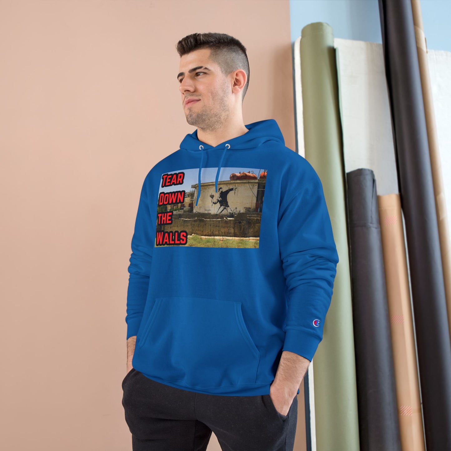 Obey LLC Hoodie - Tear Down the Walls, Streetwear Style, Casual Wear, Gift for Artists, Unique Graphic Sweatshirt