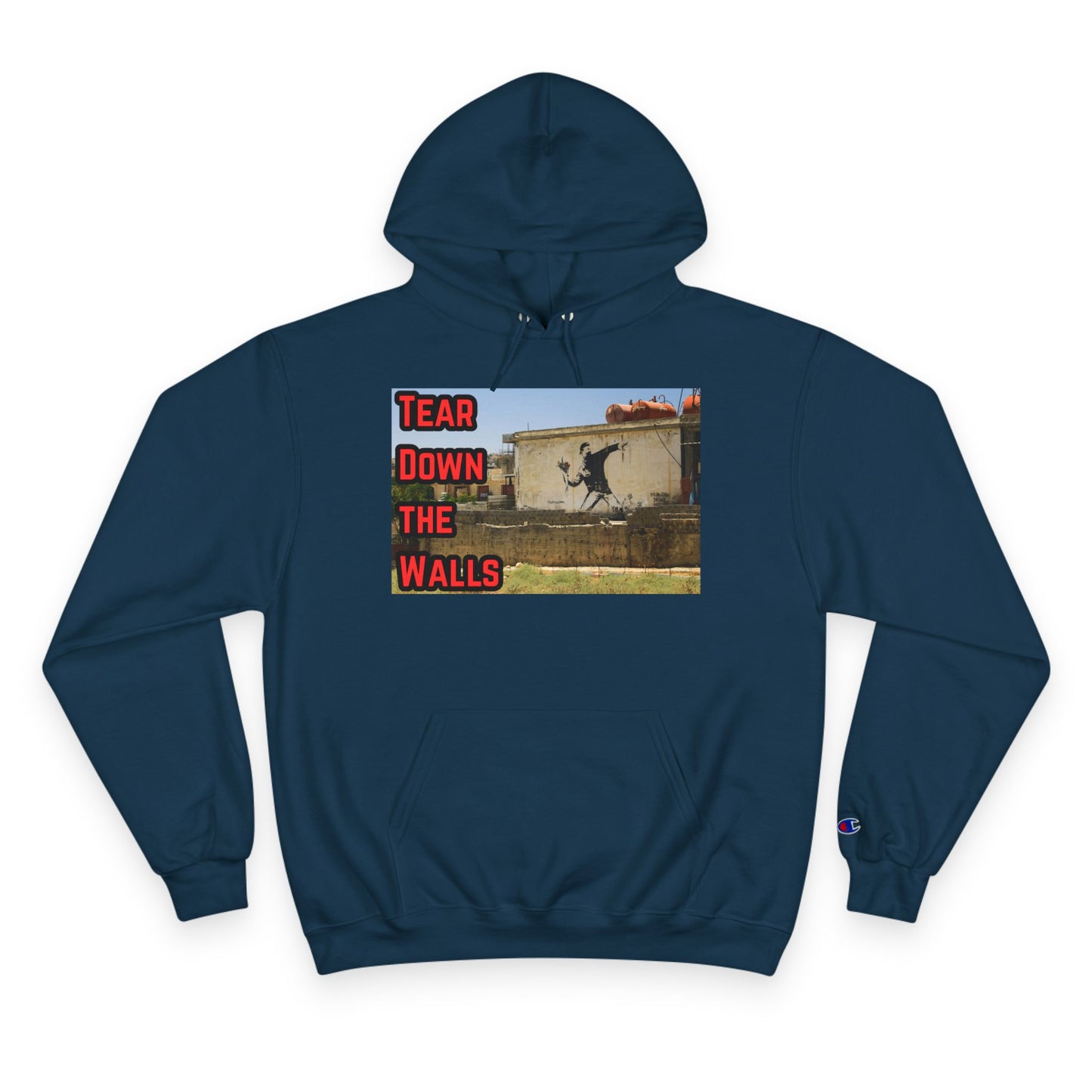Obey LLC Hoodie - Tear Down the Walls, Streetwear Style, Casual Wear, Gift for Artists, Unique Graphic Sweatshirt
