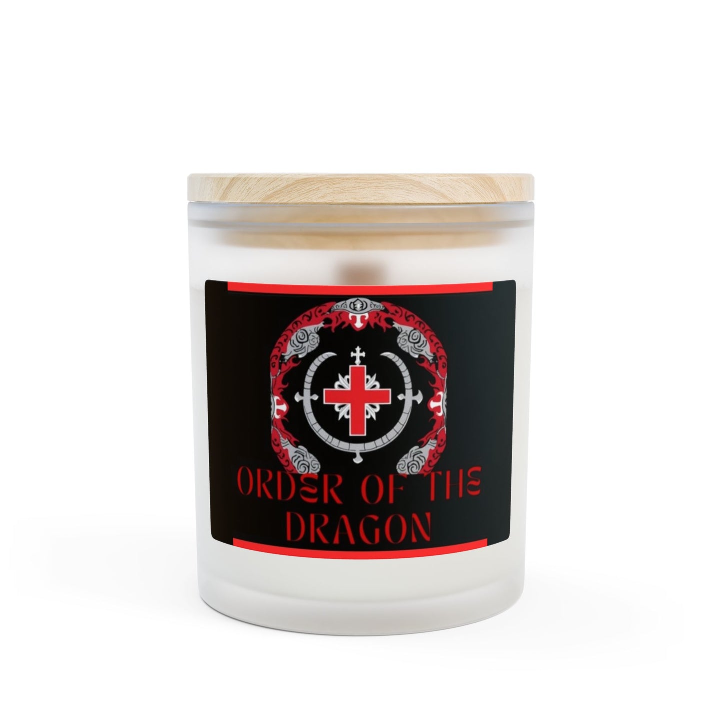 Order of the Dragon Frosted Glass Candle, 11oz