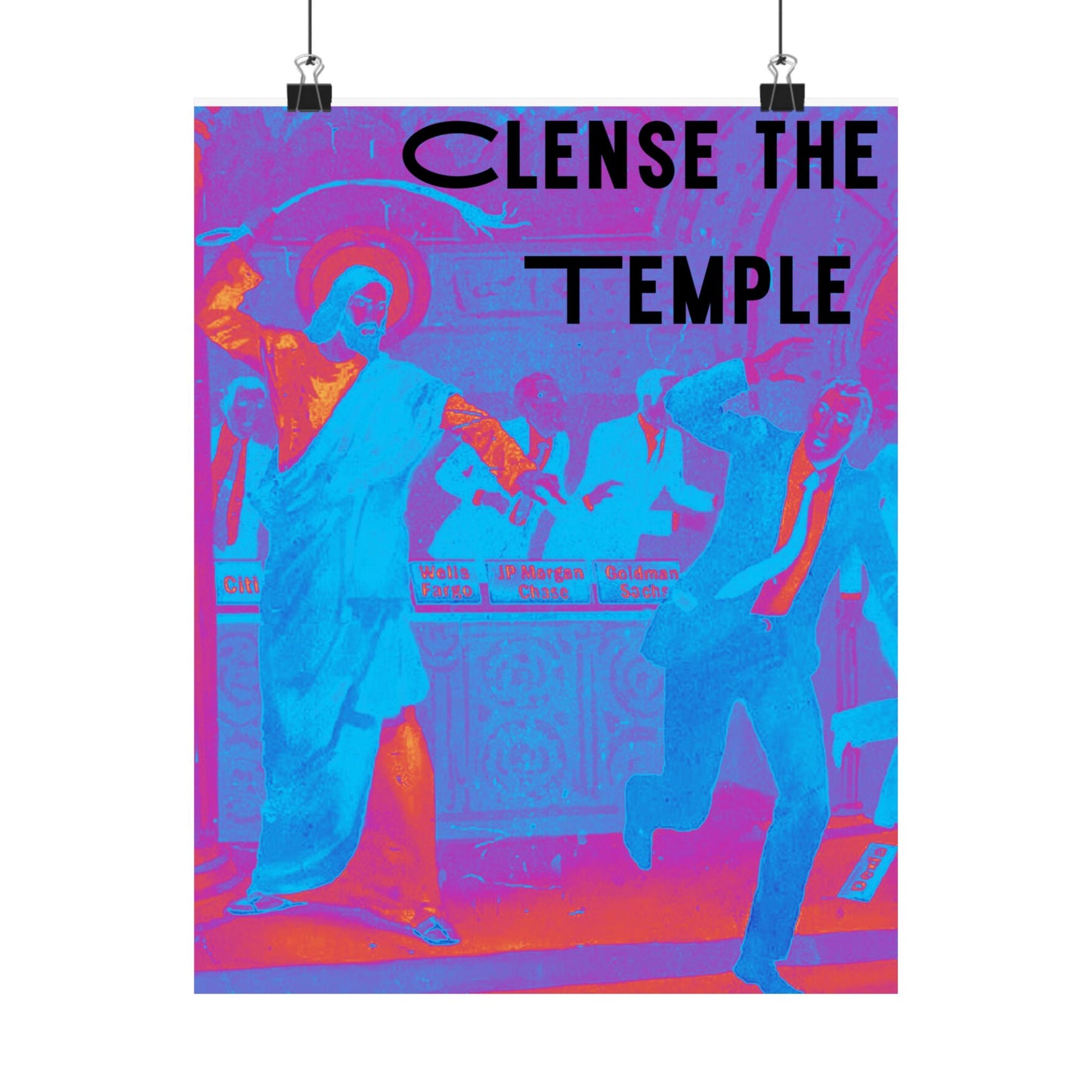 Cleanse the Temple Matte Vertical Poster