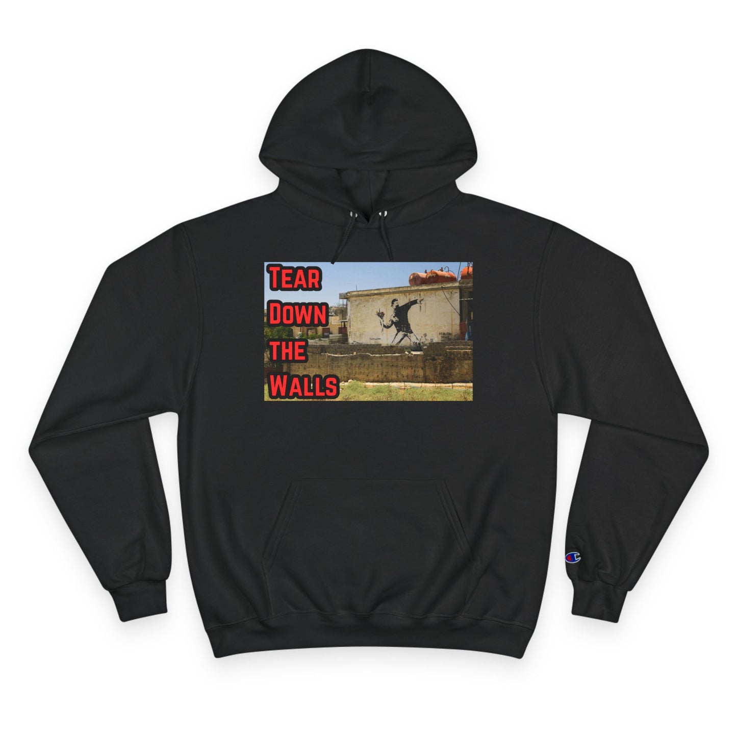 Obey LLC Hoodie - Tear Down the Walls, Streetwear Style, Casual Wear, Gift for Artists, Unique Graphic Sweatshirt