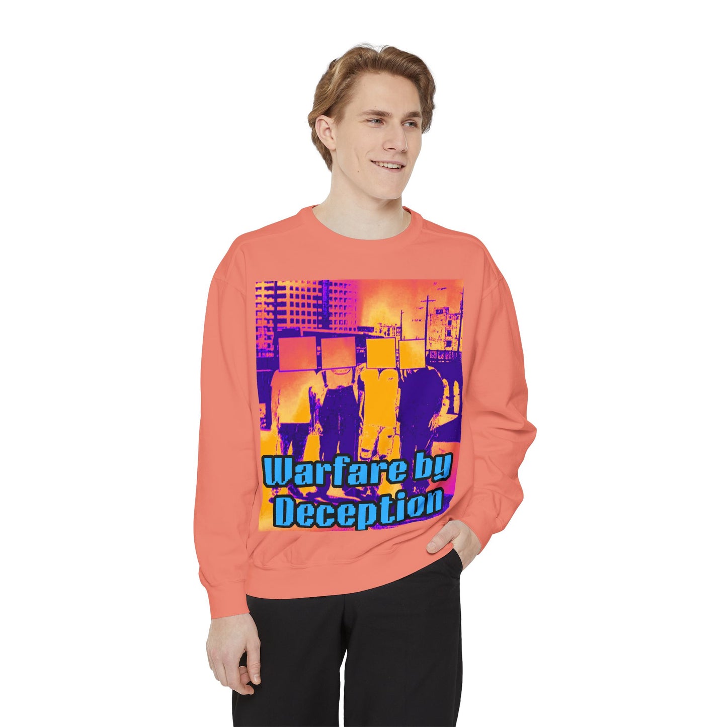 Warfare by Deception Unisex Garment-Dyed Sweatshirt