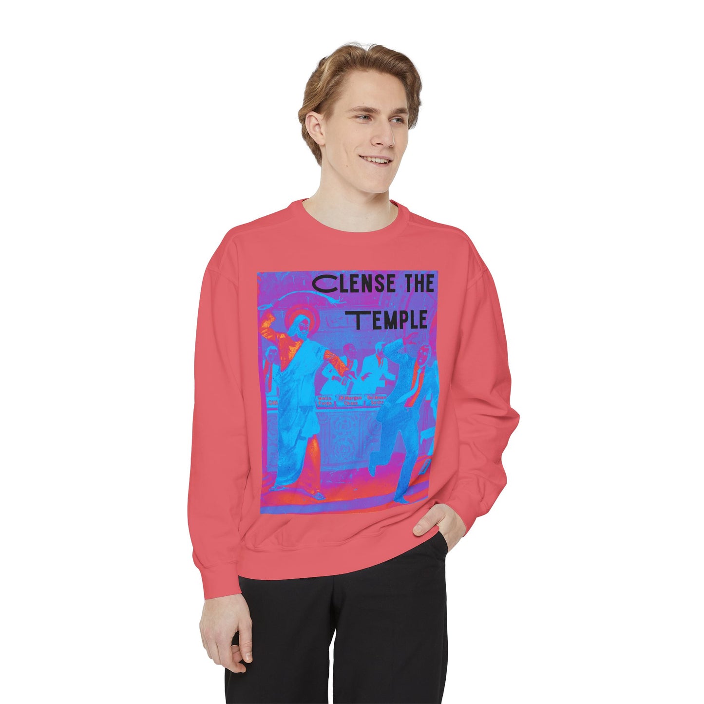 Cleanse the Temple Unisex Garment-Dyed Sweatshirt
