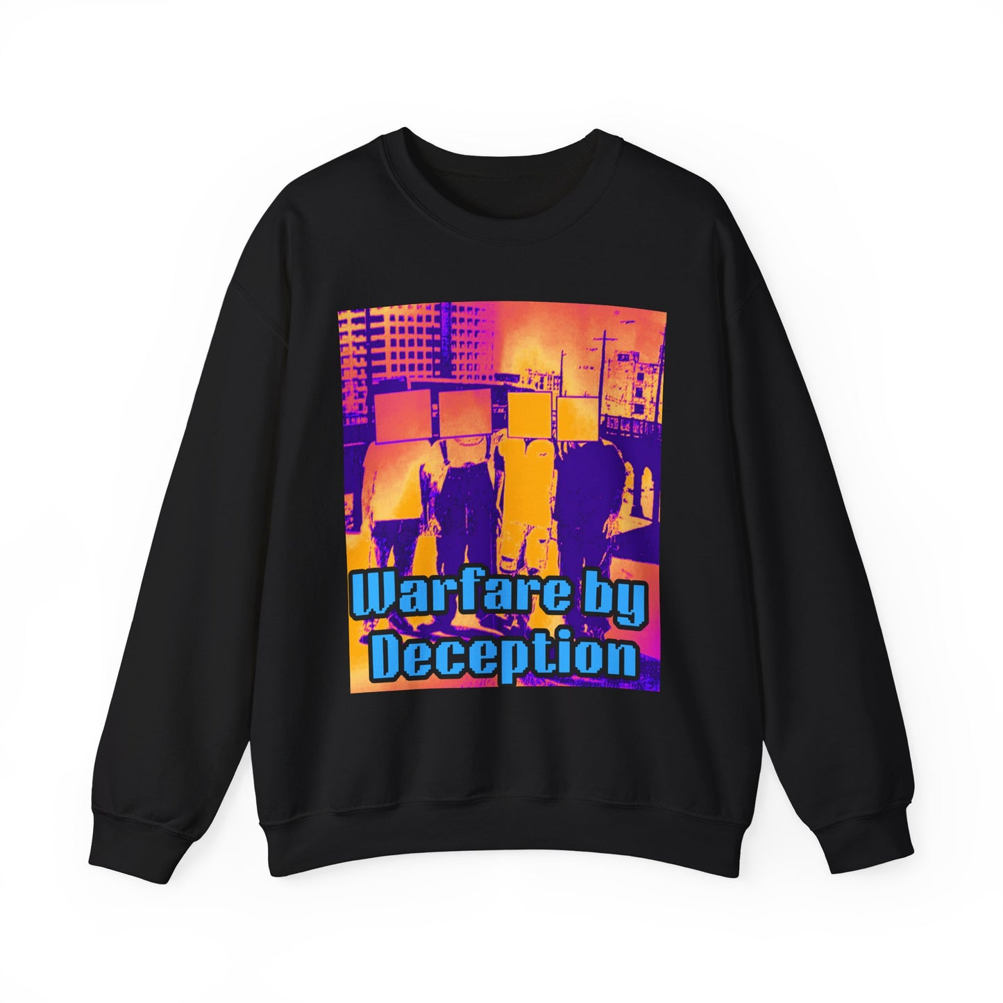 'Warfare by Deception Cozy Crewneck, Unisex Casual Wear, Streetwear, Gift for Artists, Layering