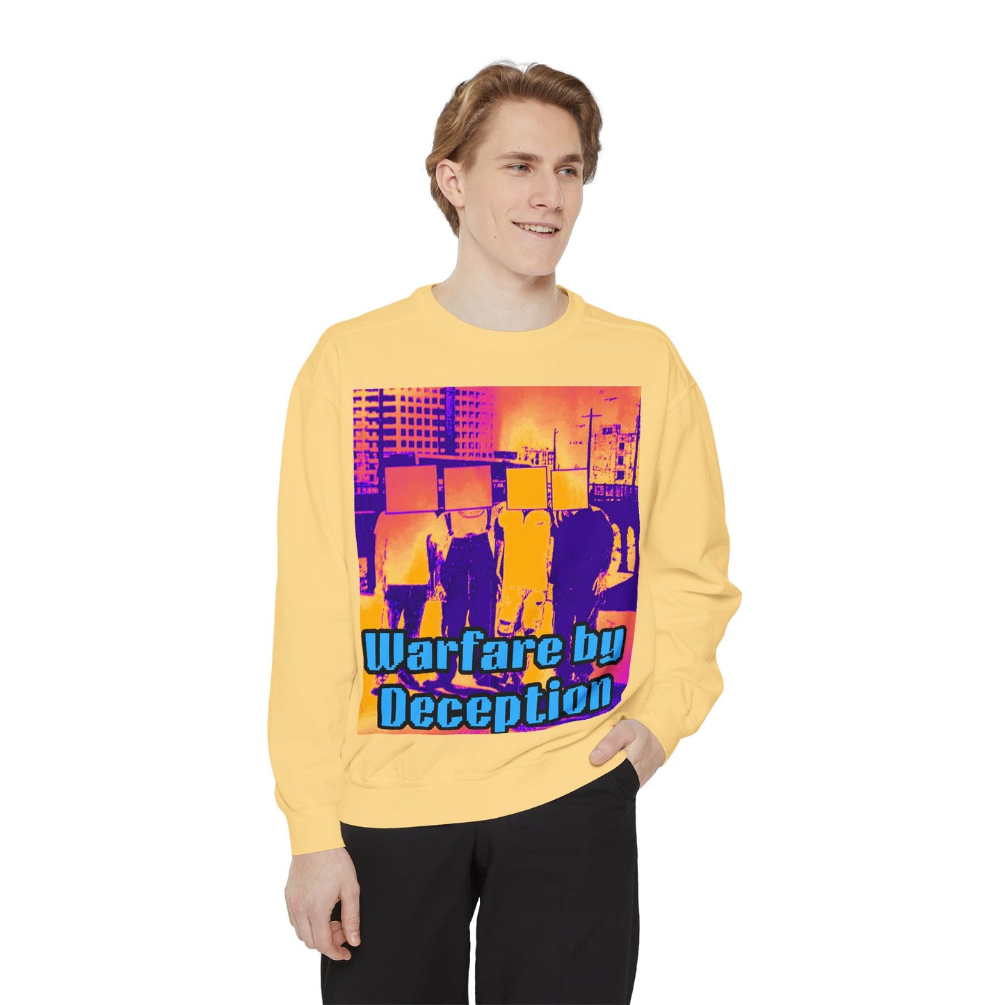 Warfare by Deception Unisex Garment-Dyed Sweatshirt