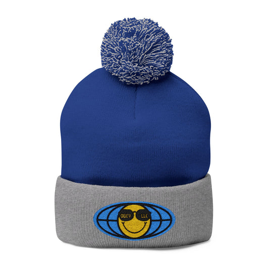Obey LLC Pom-Pom Knit Cap (Embroidery)