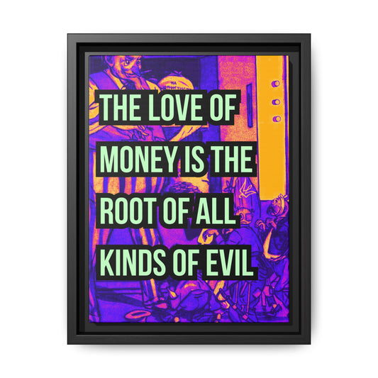 Love of Money Matte Canvas, Framed (Multi-color)